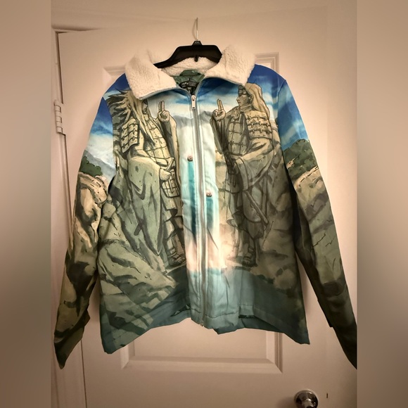 Naruto Collab The Valley of the End Anime Sherpa Jacket - Picture 1 of 2
